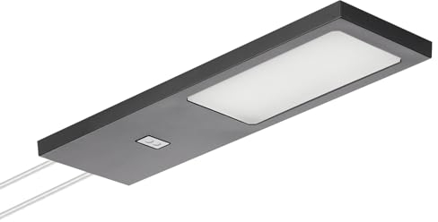 SOTECH 1er Set LED-Möbelleuchte GIULIA II mit Sensor schwarz, 2700K warmweiß inkl. Trafo & Verteiler Unterbauleuchte Schrankleuchte Vitrinenbeleuchtung