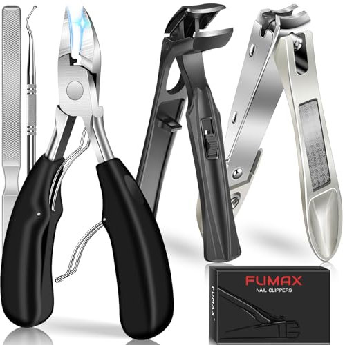 Coupe-ongles incarnés à long manche pour personnes âgées - Tête inclinée - Grand coupe-ongles robuste pour hommes et femmes avec attrape-désordre