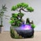 Fuente de interior de mesa con iluminación, fuente de escritorio, fuente de jardín, fuente, mesa interior, fuente de agua, fuente de agua, fuente de agua, fuente de cascada