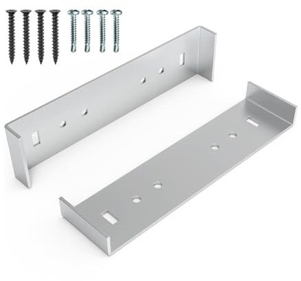 Rurunklee Supporto per pali di copertura, supporto per cassetta delle lettere per pali – 2 pezzi robusto supporto per il montaggio della cassetta delle lettere, argentato, multifunzionale, facile da