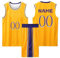 2-Teiliges Benutzerdefiniert Basketball Trikots Kinder/Erwachsener mit Namen Nummber Basketball Trikots Shirt und Shorts, Personalisierte Basketball Trikots Kinder/Erwachsener Gelb 2XS