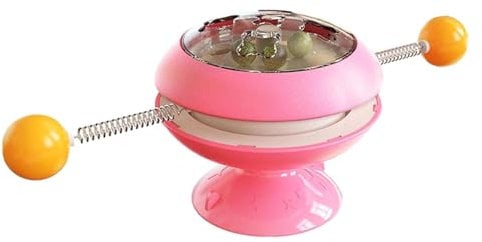 Moonyan Catnip Interactive Training Toy - Cat Toys for Indoor Cats With Suction Cup | Toothbrush, Teething and Interactive Features, Funny Windmill Spinner for Kitten