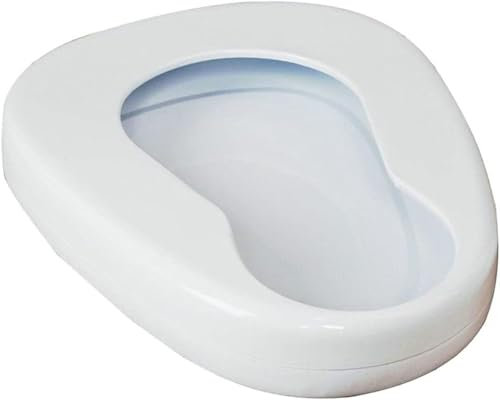 GEDRACKPMYN Tragbare Bettpfanne aus Metall, robuste, Glatte Kontur für bettlägerige Patienten, Notfall-Bettpfanne für zu Hause für ältere Frauen und Männer