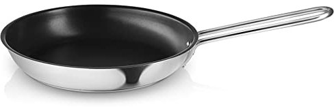 Eva Trio | Stainless Steel Bratpfanne 24 cm Slip-Let®-Antihaftbeschichtung |Perfekte Allround-Bratpfanne für das tägliche Kochen | Polished steel