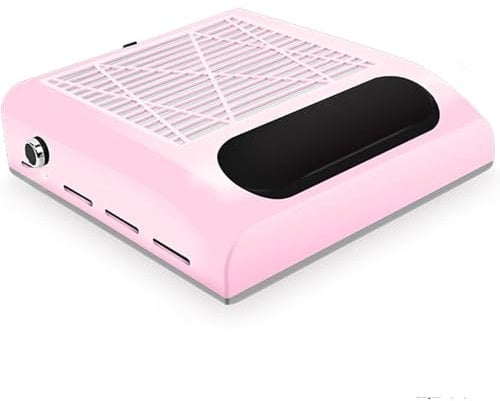 VOLTIX Professional Desktop Nail Extractor for Pedicure and Manicure, Nail Vacuum Cleaner with Adjustable Suction Speed and Intensity, Dust Collector (Pink)