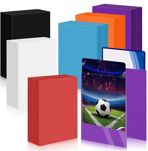 Sinmaklin Trading Card Sleeves,Soft Card Sleeves,High Clarity Perfect Fit,66 x 91 mm Standard Size,for Game Cards,Sports Cards,Trading Cards,Photo Cards (600 Sheets)