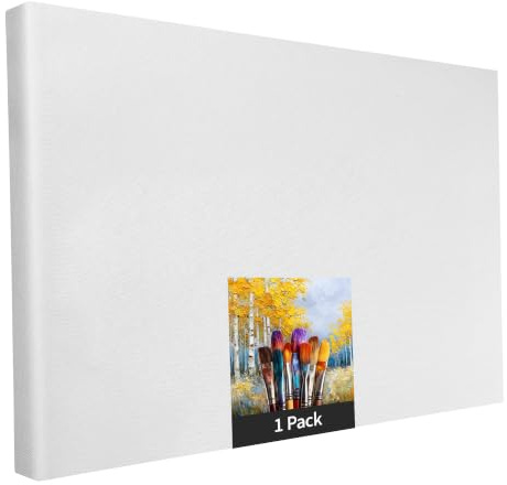 Künstlerleinwand Keilrahmen - 1 Stück - 40x60cm - weiß - zum Bemalen | Weiße Künstlerleinwand zum Bemalen, 1 Stück, 40x60cm, Keilrahmen, Polyester, für Acrylfarben und Textilfarben