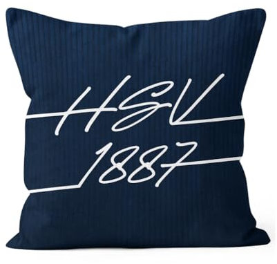 HSV Hamburger SV Kissen Kopfkissen Dekokissen Zierkissen ** Kord ** in 45 x 45cm