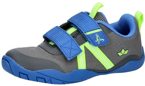 Lico Aride V Barfußschuhe, Grau/Blau/Lemon, 33 EU