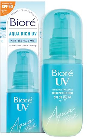 Bioré Aqua Rich UV Invisible Face Mist SPF 50, 60ml