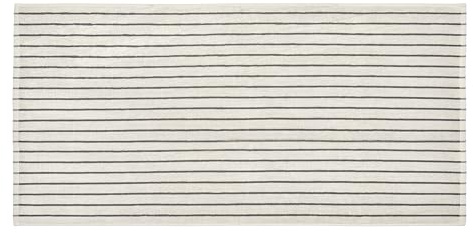 Blomus Handtuch -ARTO- aus 100% Bio-Baumwolle | Größe 70 x 140 cm | 600g/m2 Frottee | Farbe Moonbeam/Magnet | Liniert