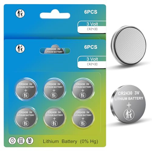 CR2430 3V Batteries,CR 2430 3 Volt Coin Button Cell Lithium Battery for Volvo Key Fob, Car Remote,Watch, Calculator(12pcs)