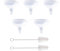 5 Pièces Mini Entonnoir, 2 Pièces Brosse De Nettoyage, Entonnoir Transparent En Plastique, Entonnoir Multifonctionnel De Colis, Entonnoir De Cuisine.