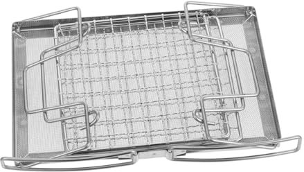 ULTECHNOVO Camping Brot Toaster Aus Edelstahl Klappbarer Camping Toaster Für Herd Tragbarer Grill Für Toast Brot Und Bacon Für Outdoor-aktivitäten Und Zuhause