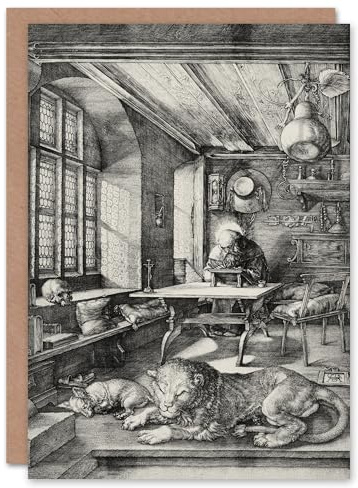 Artery8 Albrecht Durer Art Card Saint Jerome in His Study