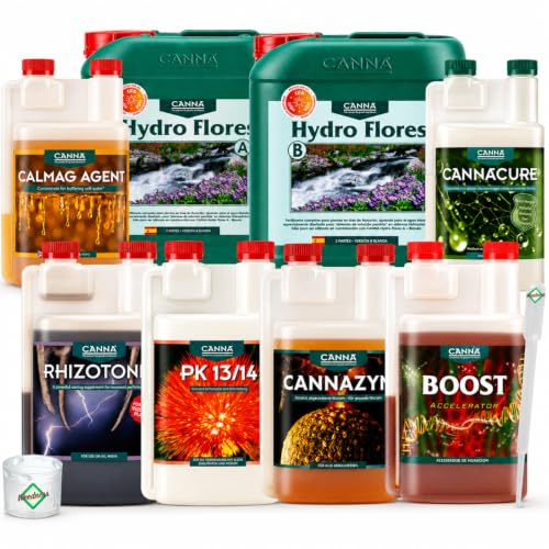 Weedness Canna Dünger Hydro Set L - Blütephase Hydrokultur Hydrokulturdünger Bewässerung Flüssigdünger Organisch Grow Bio Naturdünger