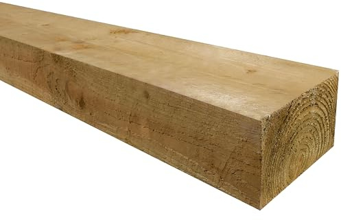 Garden Sleeper Timber Railway Sleeper Pressure Treated Softwood Landscaping Timber - 100 x 200 x 1800mm