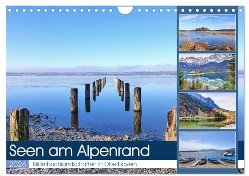 Seen am Alpenrand - Bilderbuchlandschaften in Oberbayern (Wandkalender 2026 DIN A4 quer), CALVENDO Monatskalender: Malerische Impressionen der bayerischen Seen (CALVENDO Natur)