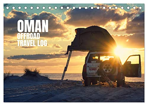 OMAN Offroad Travel Log (Tischkalender 2026 DIN A5 quer), CALVENDO Monatskalender: Offroad durch den Oman mit 4x4 Jeep und Dachzelt im Januar 2022. (CALVENDO Natur)