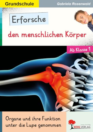 Erforsche menschlichen Körper Sachunterricht Grundschule Klasse 1 2 3 4 | Skelett Organe Blutkreislauf Atmung Sinne Verdauung Gehirn Knochen ... ...: Sachunterricht ab dem 1. Schuljahr)