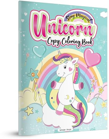 Stay Magical Unicorn Copy Coloring Book: Fun Activity Books For Children
