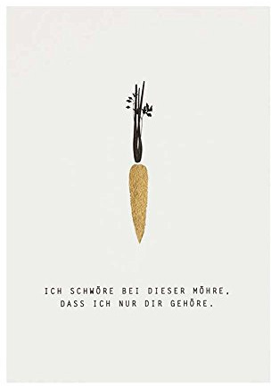 Räder Lieblings Postkarte Ich schwöre bei Dieser Möhre das ich nur dir gehöre