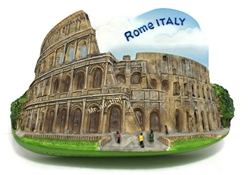 WitnyStore Tiny Roman Colosseum Ancient Amphitheatre in Rome Italy Southern Europe Tourist Attractions Resin Refrigerator Magnet Traveler Souvenir Gift Memento 3D Fridge Magnets