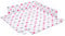 FabiMax Laufgittereinlage 100x100 cm, rosa Sterne auf weiß