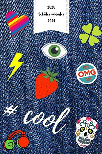2020 - 2021 Schülerkalender: Schulplaner für 1 Schuljahr - vordatiertes Hausaufgabenheft | Terminkalender von August 2020 - Juli 2021 | Wochenplaner - 1 Woche pro Seite