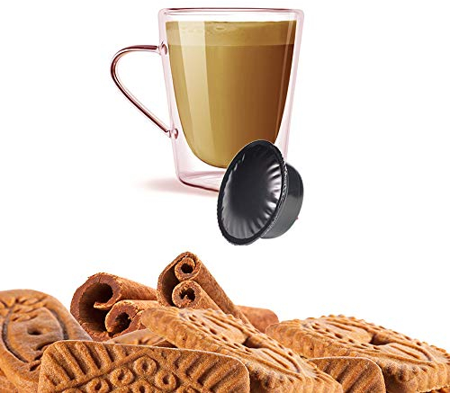 KICKKICK 50 Capsule Biscotto e Cannella Biscottino Compatibili con Lavazza A Modo Mio - Bevanda Solubile in Cialde