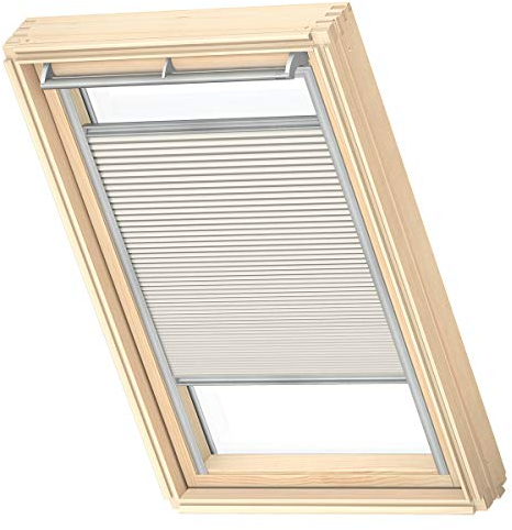 VELUX Original Wabenplissee, MK06, Lichtgrau, mit Grauer Führungsschiene