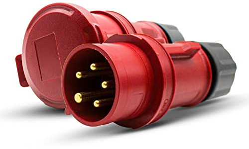 DOJA Industrial | Spina Maschio 380V e Spina Femmina 380V | 16A 3P+N+T (5 Pin) | Presa Industriale Maschio + Femmina | Prese Elettriche Industriali Trifase | Spine Elettriche Industriali Cee 5 Poli