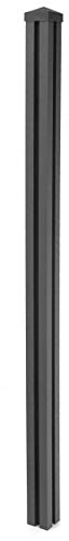 Mendler WPC-Pfosten Sarthe-WPC-Zaun, Pfeiler Pfahl, Stecksystem - 240cm, anthrazit
