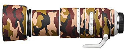 easyCover - Lens Oak - Objektivschutz - Schutz für Ihr Kameraobjektiv - Geeignet für Canon RF 100-500mm F4.5-7.1L is USM - Braune Camouflage