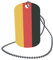 U24 Dog Tag Erkennungsmarke ID Tag an Kette Flagge Deutschland Alu 30 x 50 mm