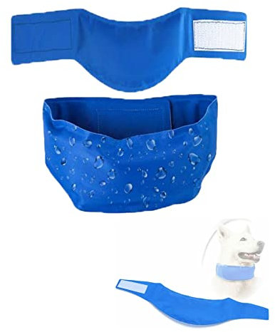 ADEPTNA Dog Cat Pet Self Cooling Gel Neck Collar – Keeps your pet Cool on hot days – Soft and Comfortable (Medium 41cm x 5cm)