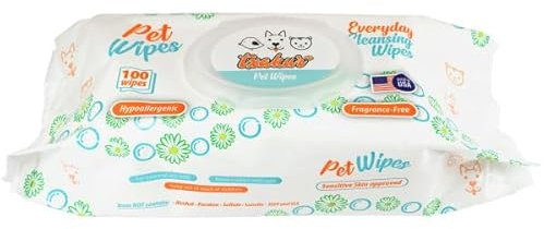 Txakur pet Wipes for Dogs and Cats Hypoallergenic Natural Products for Cleansing from Nose to Tail 100 Count 8x7in Wipes Perfect for Grooming and Cleaning Made in The USA Fragance-Free