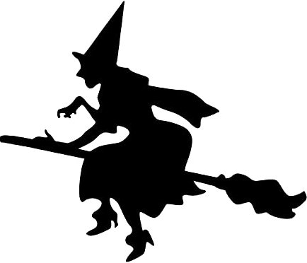 Diyfixlcd Halloween Broom Witch Wall Stickers,Waterproof and Removable Window Sticker Art Decal Decor for Halloween Party Horror Ghost Bedroom Living Room Decoration (Black)