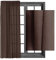 2X Gardinen Vorhänge Kräuselband Gardine Vorhang - Leinenlook Blickdicht Schal Dekoschal 140x245cm halbtransparent Leinen Optik Universalband (2, Dunkelbraun)