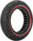 G.V.SHOP® 10X2.5 Zoll 45MM Vollgummirad für Elektroroller Scooter Scooter, Vollgummi, Kompatibel mit NINEBOT G30 Max, Xiaomi PRO 4, Anti-Rutsch, Vollgummireifen, 60/70-6.5 (ROT 1PCS)