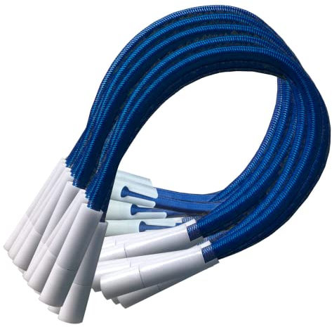 PisciHogar Tensores Lona de Piscina. Goma elástica de Gran Resistencia para el cobertor de Invierno. Regulables. (60 und, Azul)