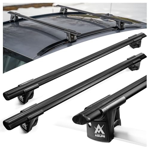 AGURI Runner II | Kompatibel mit BMW X4 2014-2017 | Dachgepäckträger Dachträger | Geeignet zur Befestigung von Dachboxen, Fahrradträger, Leiter | Robuste Konstruktion aus Alu | TÜV