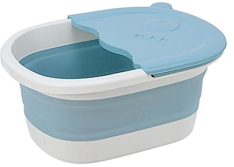 FRCOLOR Folding Massage Foot Spa Bowl for Girls Pedicure Bowl Foot Washer Bath Bucket Acupuncture Points Stimulation for Healthier Life