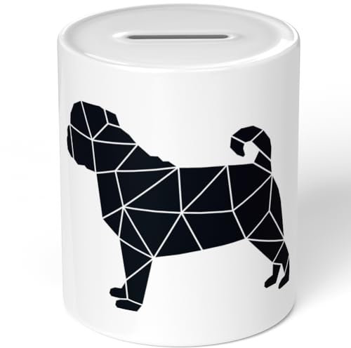 JUNIWORDS Spardose Sparbüchse, Mops, Origami-Stil (1010192)