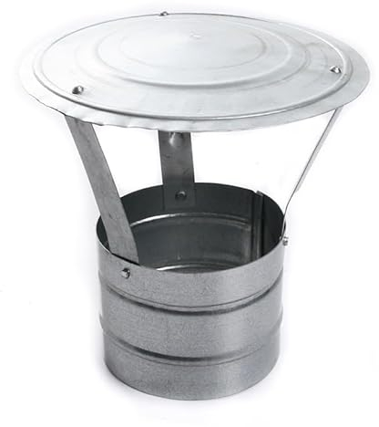 Regenhaube Regenhut Einsteck für Ofenrohre Kamin Schornsteinabdeckung verzinkt Schornsteinaufsatz 130mm