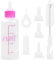 Aufzuchtflasche Welpen Hunde, Milchflasche Pet 60ml und 150ml, Silikon Kleine Babyflasche Set für Katze, Fütterungswerkzeug mit Ersatz Mini Nippel für Haustiere (Kleines Rosa)
