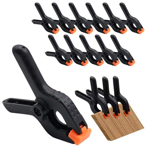 30 Piezas 2 Pulgadas Abrazaderas de Resorte Nylon Pinzas de Resorte Resorte Mandíbulas Giratorias para Proyectos de Bricolaje Carpintería Lienzos