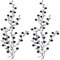 GORGECRAFT 2Stk Schwarze Blumen-Stickapplikationen Aufnäher Blumen-Spitzen-Applikation Stoff Zum Aufbügeln Bestickte Aufnäher Baumwoll-Applikationen Verzierungen Für Kleidung Nähen Hochzeitskleid