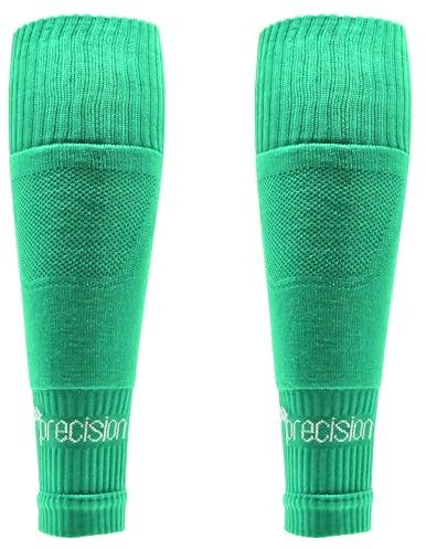 Precision Training Men's Precision Plain Pro Footless Sleeve Socks Football, Emerald Green, 7-12