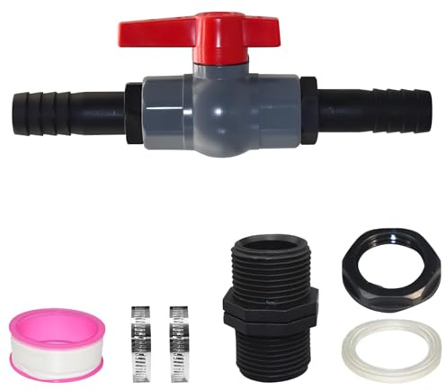 Schlauchverbinder Schlauchanschluss Wasserhahn Adapter,3/4 Zoll Regentonne Wasseranschluss Gartenschlauch Verteiler,Schlauchadapter, Kugelhahn zum Einstellen und Absperren des Wasserflusses (3/4 Zoll)